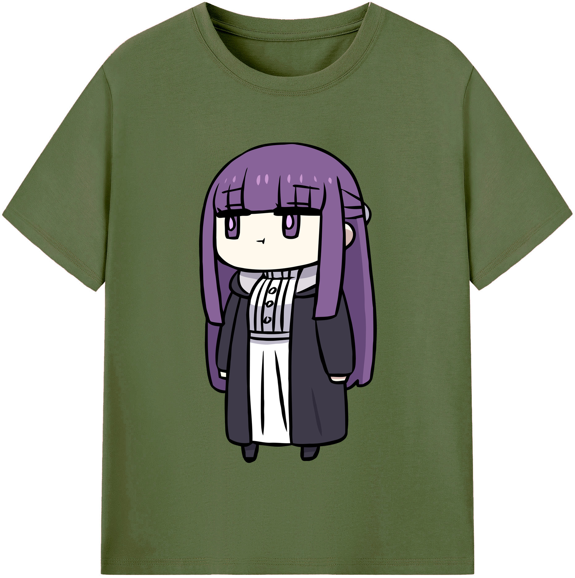 （画像用） 葬送のフリーレン Frieren 綿100％半袖Tシャツ（フロントプリント）